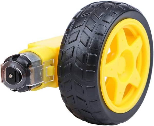 Smart Car Tyre Wheel with Gear DC 5V Motor for DIY Car Robot Arduino