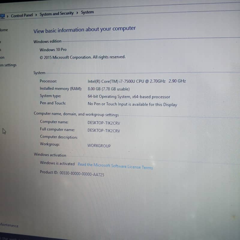 CORE i7 7th generation 2