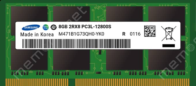 Samsung  8 GB DDR3L (PC3L-12800S, 1600 MHz, 1.35