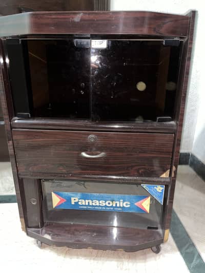 Panasonic TV and side side table