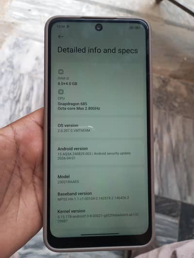 Xiaomi Redmi Note 12/ 8+4 Ram 128 rom