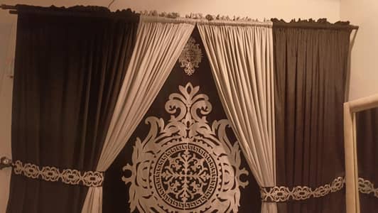 double velvet curtains
