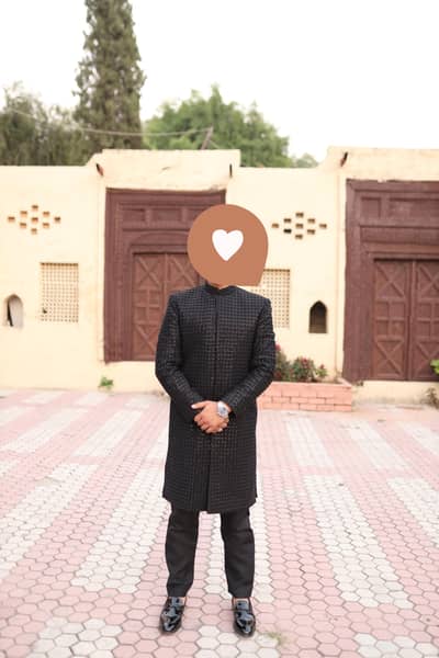 Black Velvet Sherwani