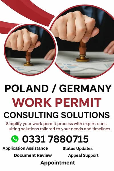 Poland and Germany Work Permit visa, work visa Available,Visa Service