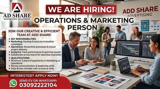 Operation and marketing person