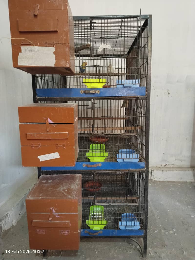 Cage 3 portion fixed angle + boxes 1