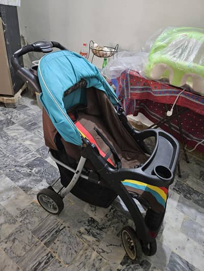 Brand By Junior Pram 6 Wheels All Wheels Lock System