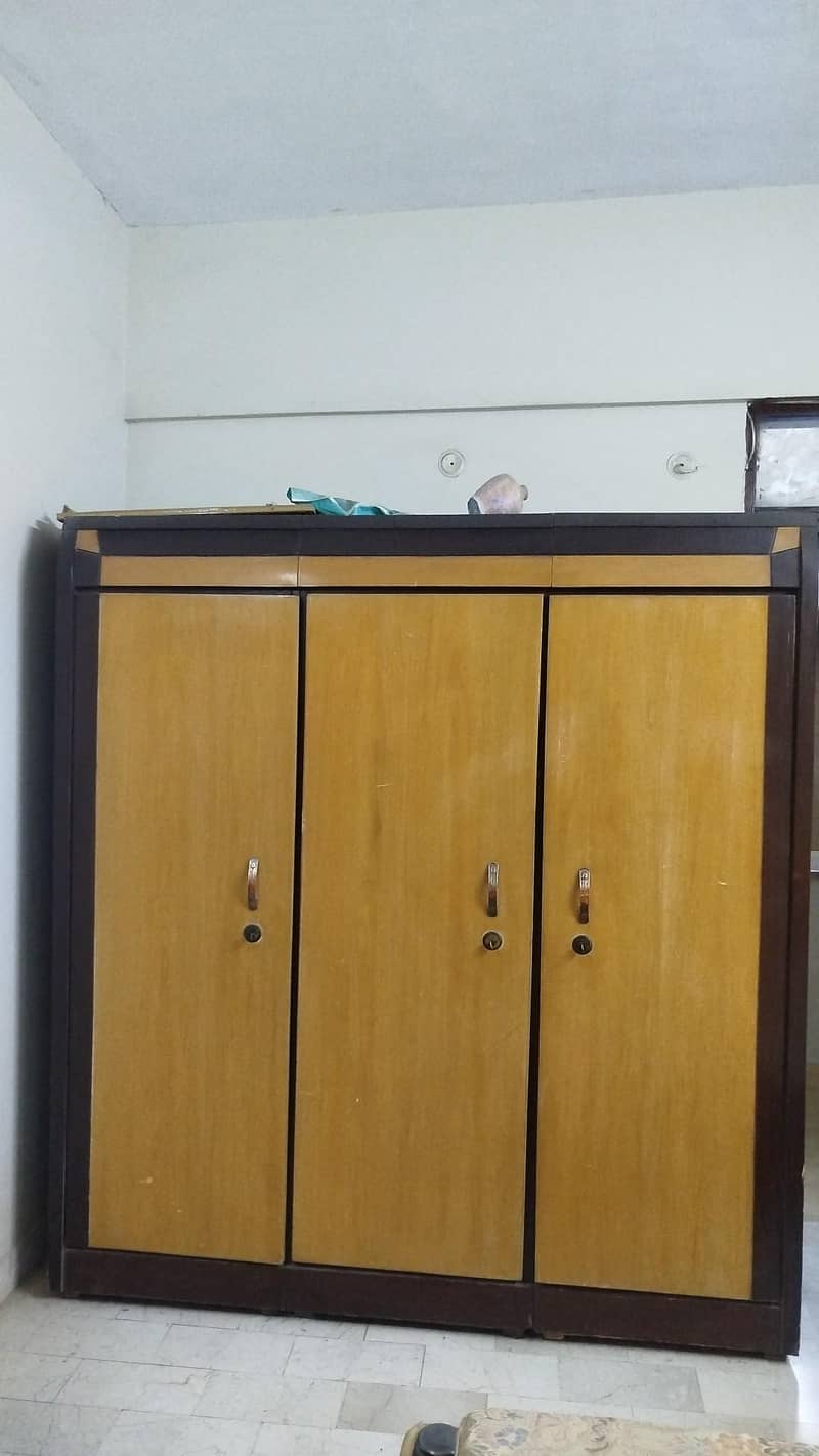 Bed Set with two side tables, wardrobe iron stand and dressing table 1