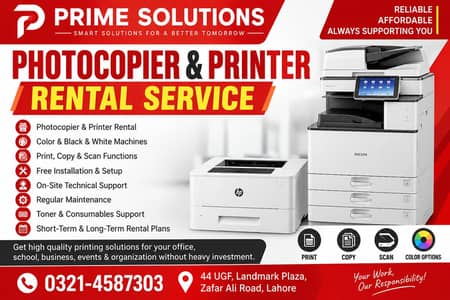Photocopier & Printer Rental Options available