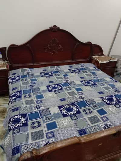Bed set with side tables and dressing table available for exchange