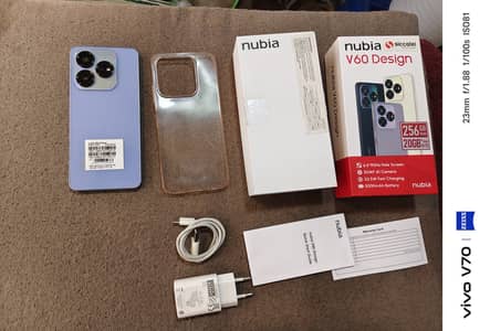 Zte nubia V60 Design, 20 Days Used, 8+12Gb Ram, 256GB Storage,Full Box