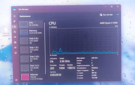 Ryzen 5 5500 with  Asus Prime A520 M-E