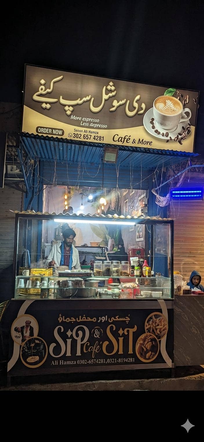 کافی اور فاسٹ فوڈ کے لیے خوبصورت کاؤنٹر برائے فروخت 2