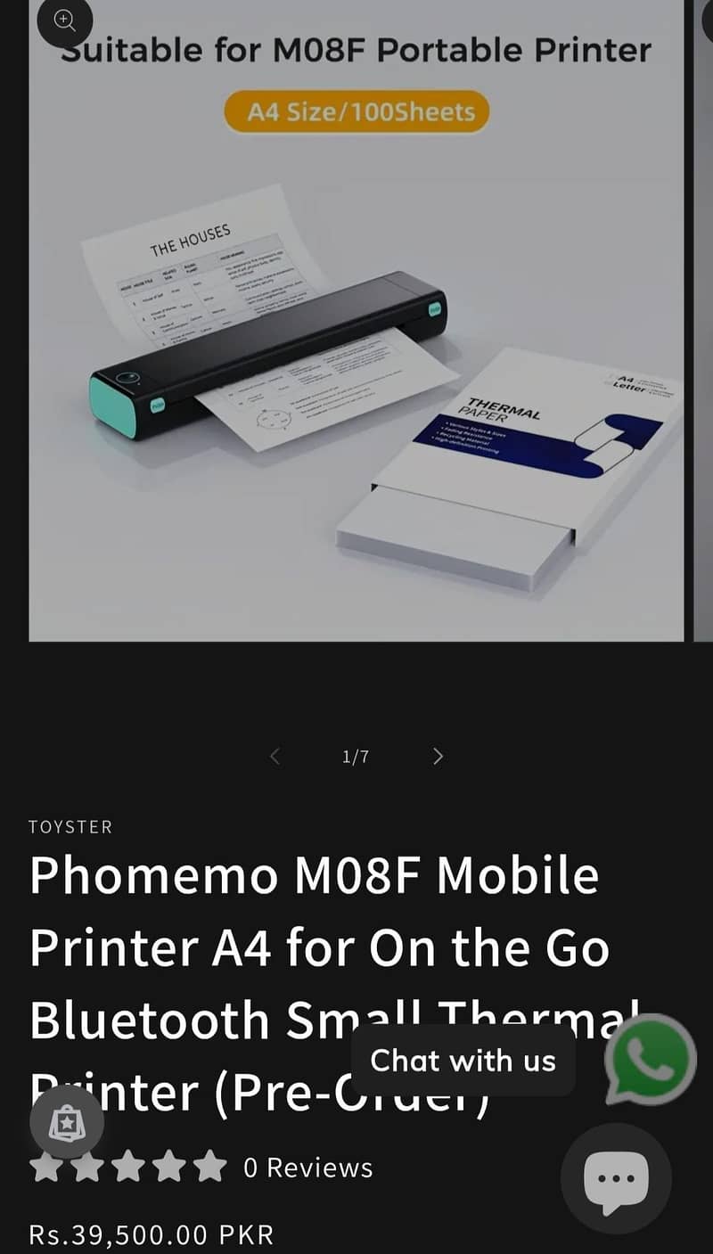 Tatoo bluetooth printer A4 size 2