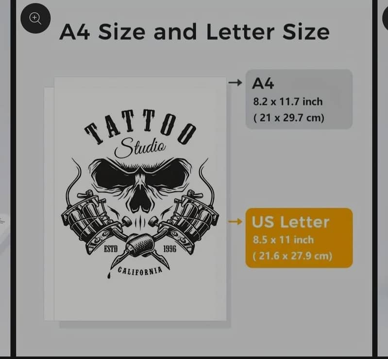 Tatoo bluetooth printer A4 size 3