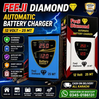 12 Volt 25A Battery Charger Automatic New Battery Charger For sale