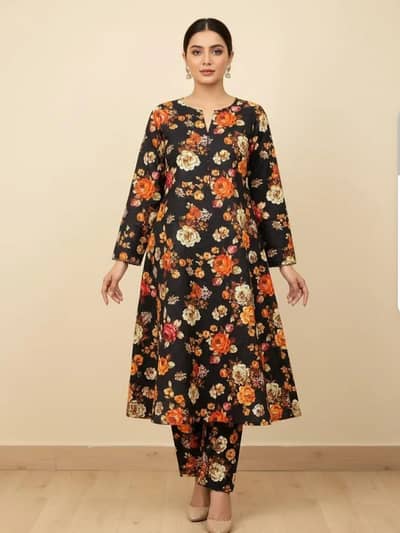 2pc lawn suit unsitched