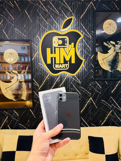 iPhone 11 with Box 128GB PTA Approved Physical Esim 80 Health WAterpac