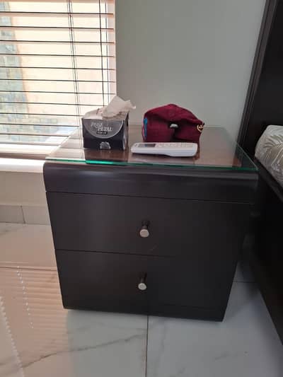 Complete King Size Bed Set with MoltyFoam Mattress & 2 Side Tables