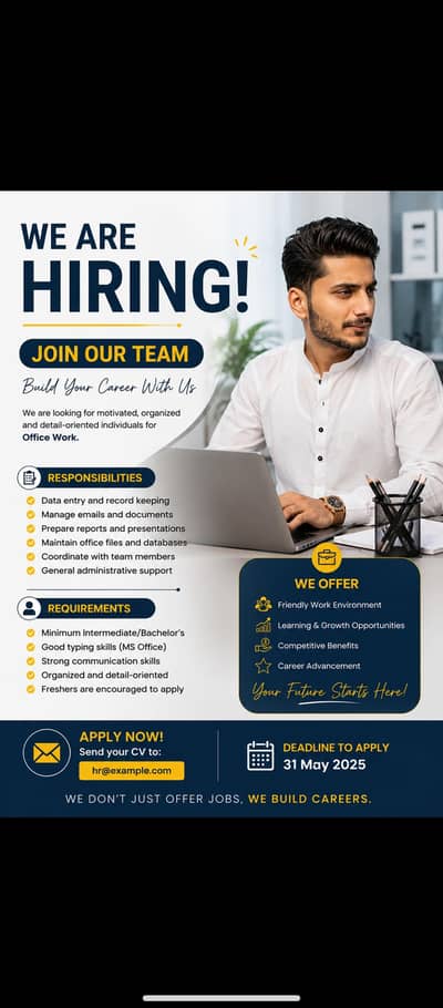 markiting staff required male female