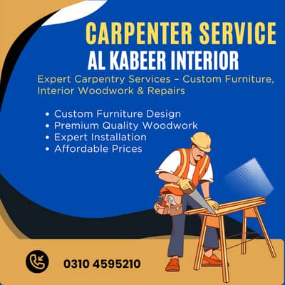 Carpenter & Wood Work Services - Kitchen - Wardrobe - media wall- Furn