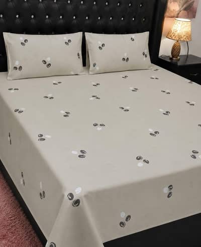 Export Quality Cotton Bedsheet 3 Piece | King Size Bed Sheet