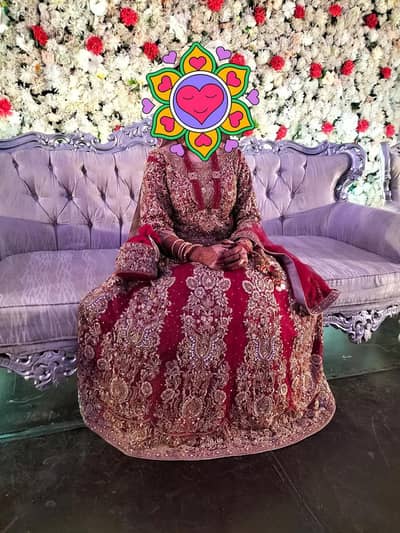 Bridal Barat lehnga and jewellery for sale