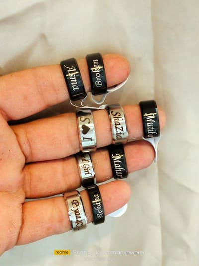 Customized Challa – Personalized Stainless Steel Name Ring for Keys, B