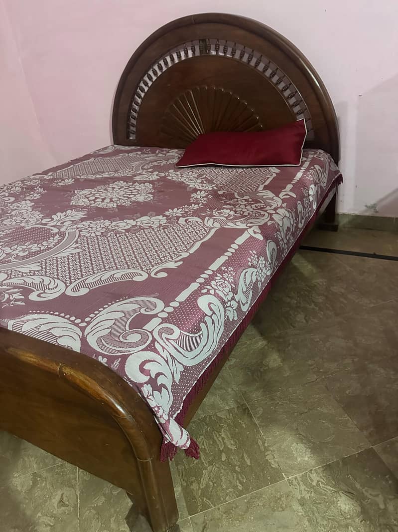 Solid Wooden Double Bed – Premium Quality 0