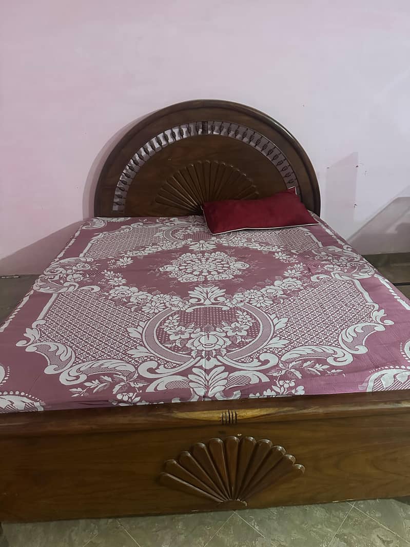 Solid Wooden Double Bed – Premium Quality 2