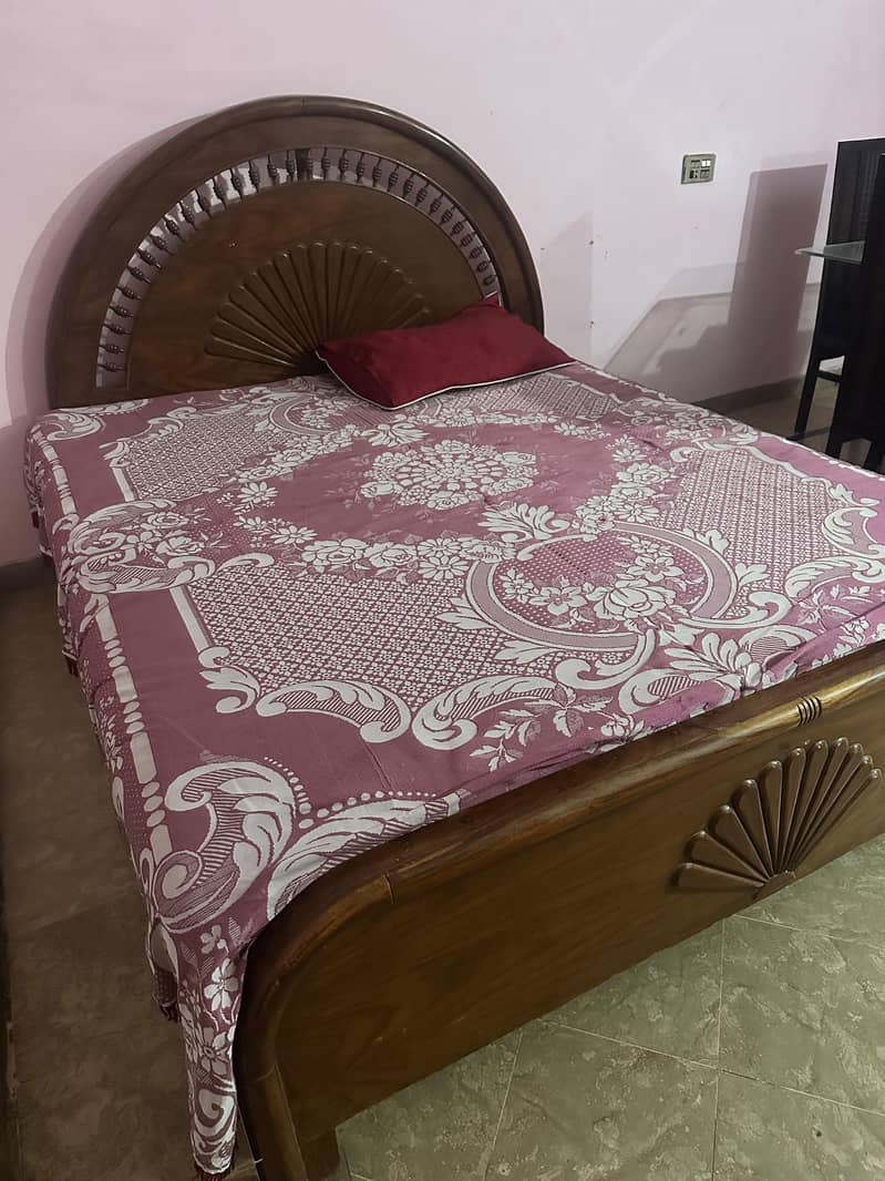 Solid Wooden Double Bed – Premium Quality 5