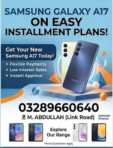 Samsung A17 on Easy Installments – Monthly Plan Rs. 8000