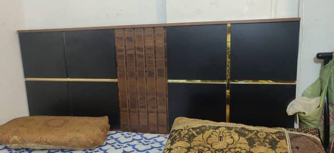 bedroom set bed dressed or mattress new hy almari 1 sal phly ki hy