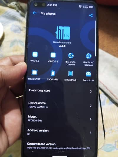 Infinix Hot 10 nd comon 16