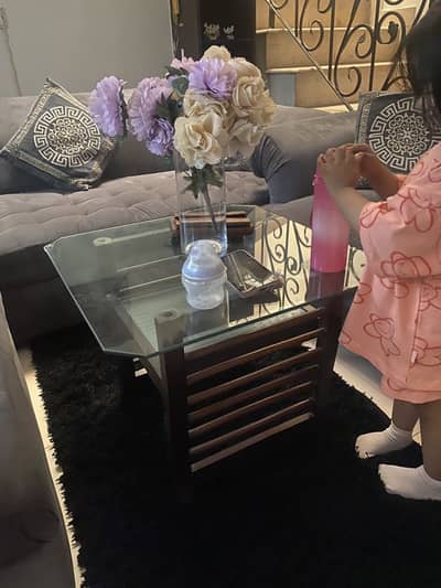 Center coffe table set with 2 side tables