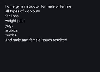 gym  trainer home