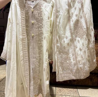 Fancy sharara with fancy pouch