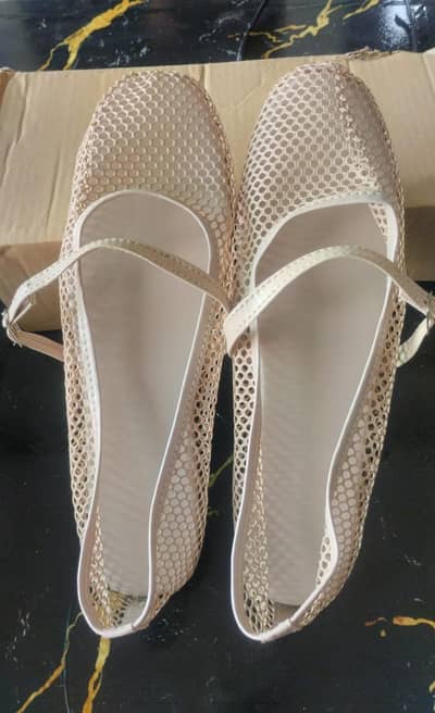 Beige Net Sandals