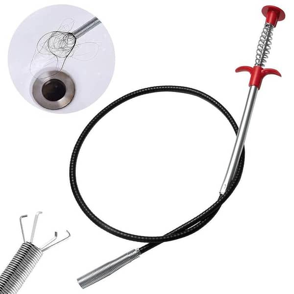 Drain Pipe Cleaning Spring Stick, Hair Catching Drain Pipe Cleaning Claw Wire, Sink Cleaning Stick Sewer Sink Tub Dredge Remover, Spring Drain Pipe Basin Cleaner Tool