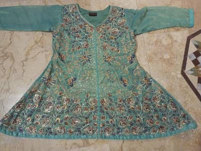 Beautiful Fancy Wedding Wear Dress - Tissue Shirt with Jamawar Trouser