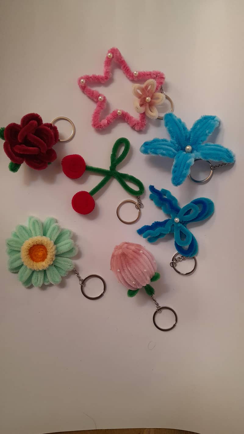 Cute Pipecleaner Keychains 0