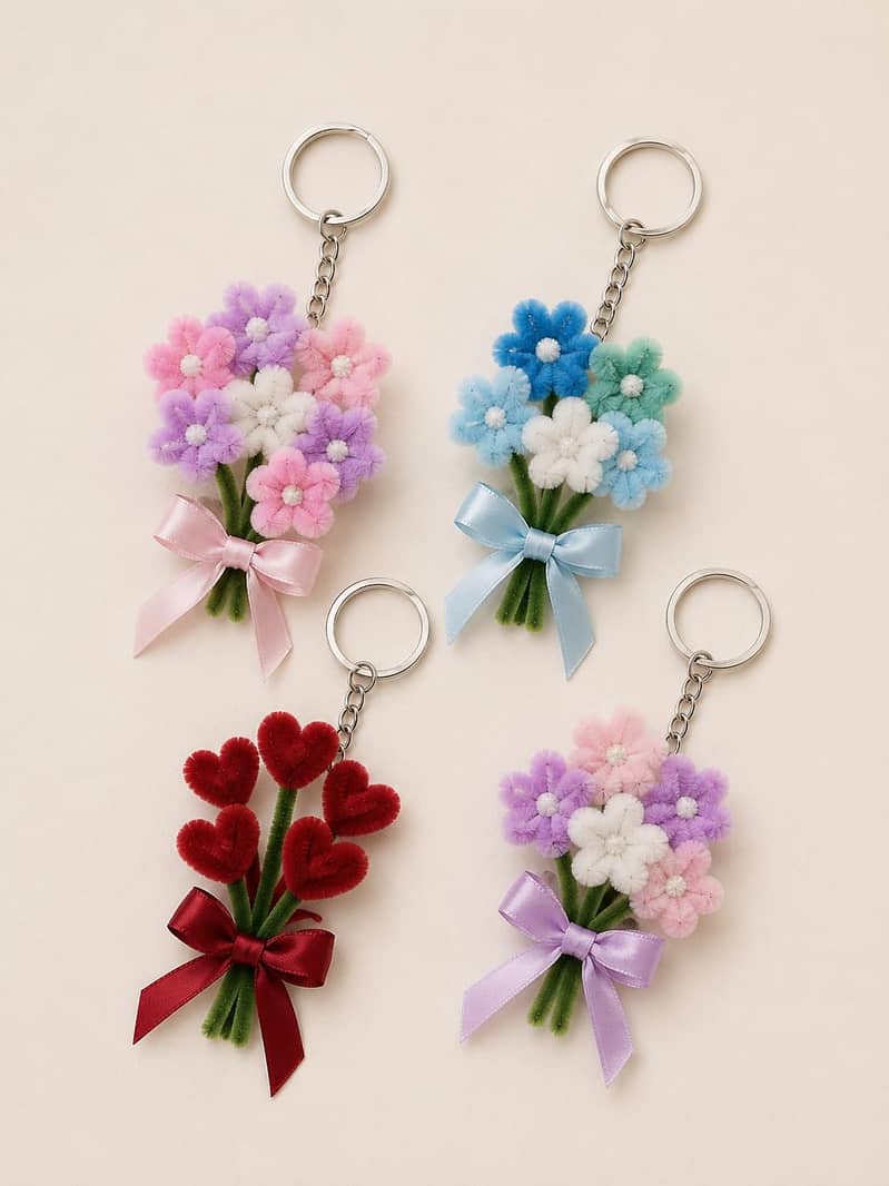 Cute Pipecleaner Keychains 2
