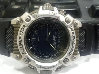 Casio Shadow SHW-102  Ana / Digi Quartz watch  crongraph  1320 vintage