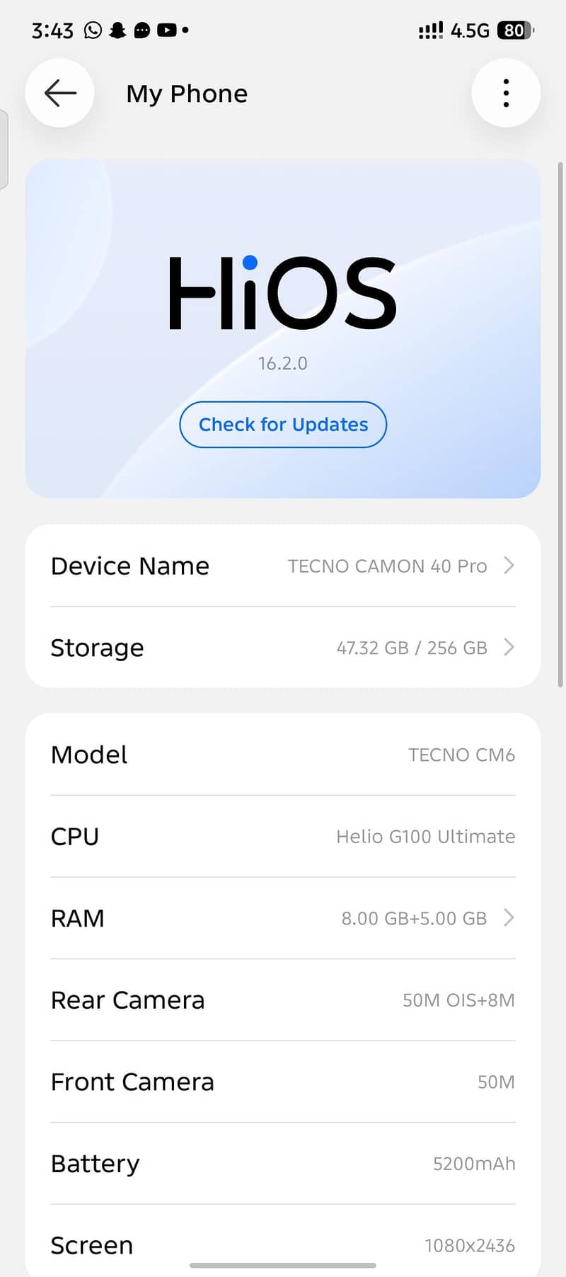 Tecno CAMON 40 Pro 3
