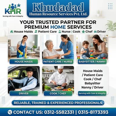 Maids / House Maids / cook / Nanny , chef / Baby Sitter maid available