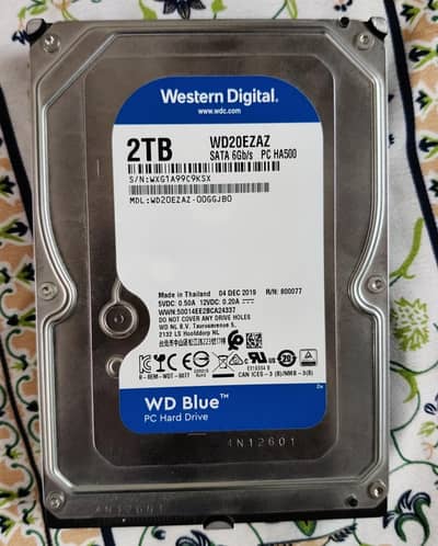 2tb WD BLUE 7200RPM HDD HARD DISK 100 HEALTH