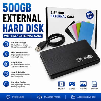 500GB External Hard Disk Available!