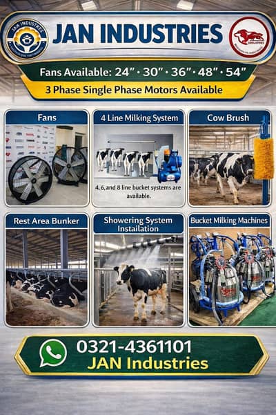 Milking Machine Sale for cows and buffalo / Dairy Fans / Dairy Mats