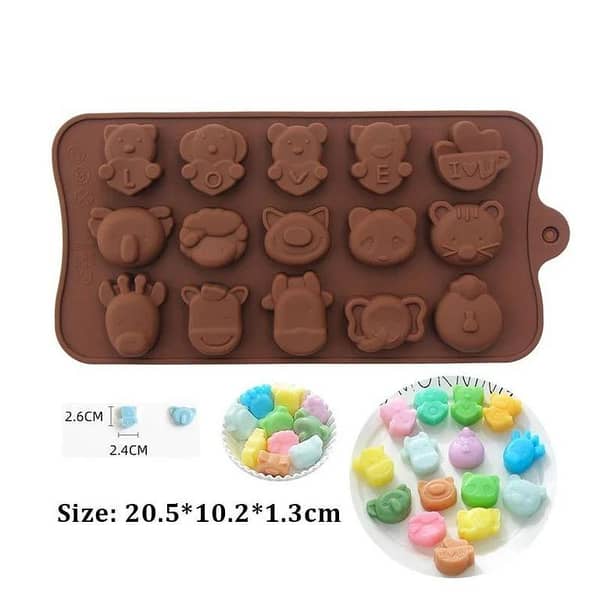 1 Pieces Random shape Chocolate Moulds Silicone Shapes, Food Grade Silicone Cake Molds, Non Stick Chocolate Candy Moulds, Spoon Shape Molds, for DIY, Party, Holiday Decor, Gift