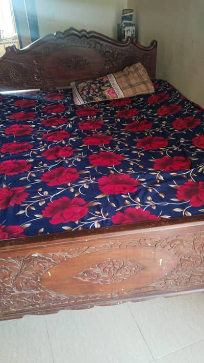 Double Bed in pure wood